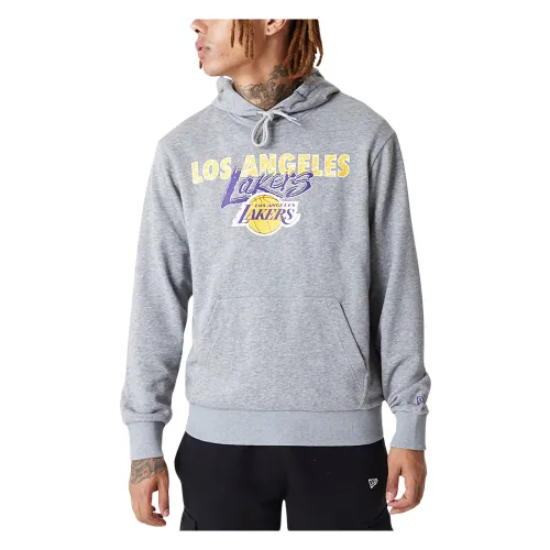 New Era , Lakers Sweatshirt ,Gray male, Sizes: