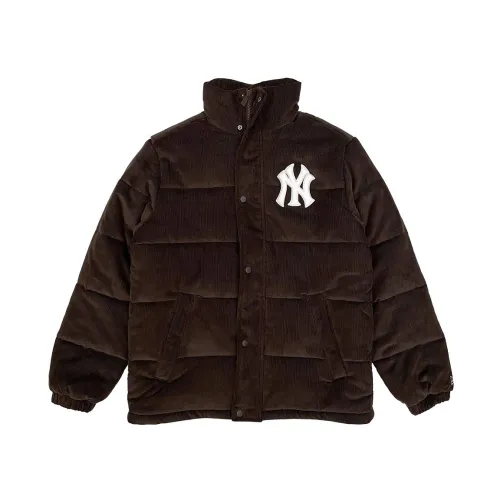 New Era , New York Yankees MLB Puffer Jacket ,Brown male, Sizes: