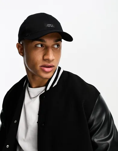New Look embroidered cap in black
