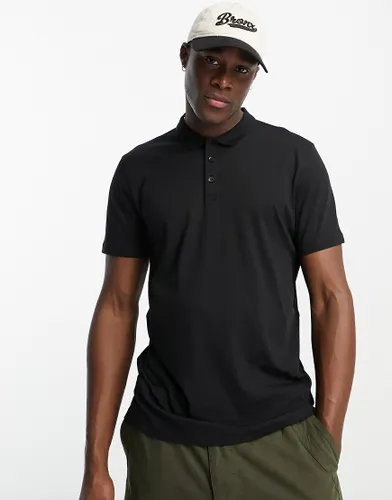 New Look regular fit polo shirt in black
