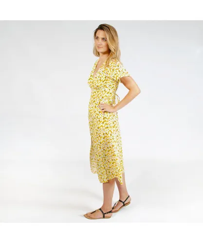 New Look Womens Daisy Floral Summer Dress - Yellow Viscose
