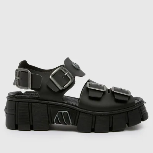 New Rock Chunky Sandals in Black