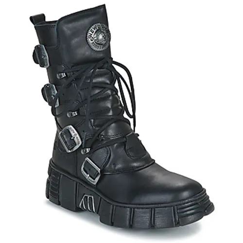 New Rock  M-WALL373-S7  women's Low Ankle Boots in Black
