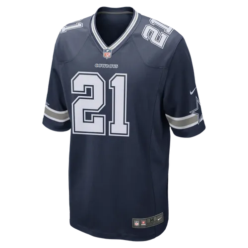 NFL Dallas Cowboys (Ezekiel Elliott) Men's Game American Football Jersey - Blue - Polyester