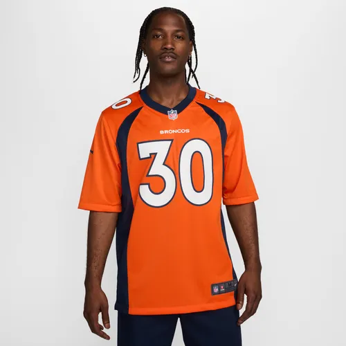 NFL Denver Broncos (Phillip Lindsay) Men's Game American Football Jersey - Orange - Polyester