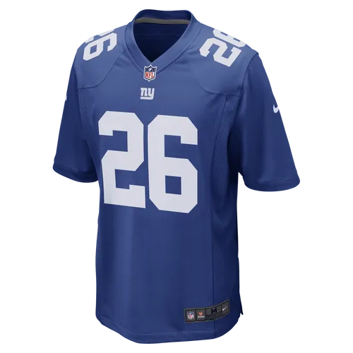 NFL New York Giants (Saquon Barkley) Men's Game American Football Jersey - Blue - Polyester