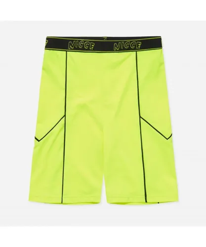 NICCE Graphic Logo Neon Yellow Womens Carbon Cycling Shorts 201 2 06 03 0180