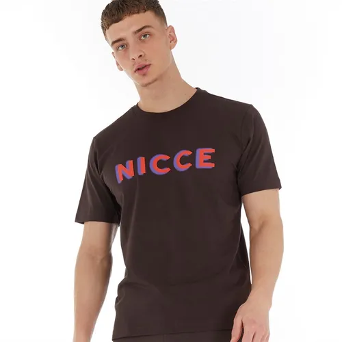 NICCE Mens Auryn T-Shirt Coffee Brown