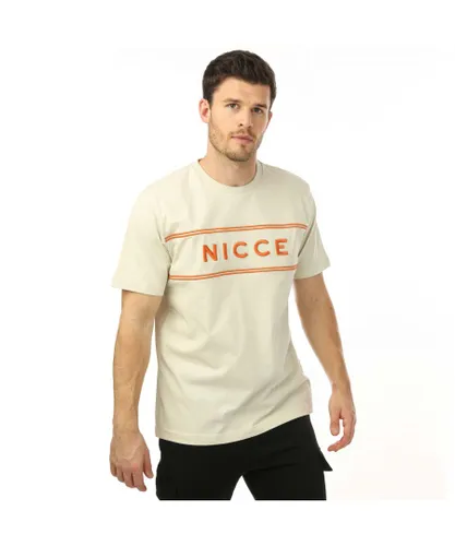 NICCE Mens Ferndale T-Shirt in Off White Cotton