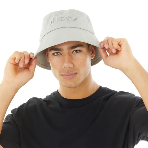 NICCE Mens Louie Bucket Hat Circular Grey