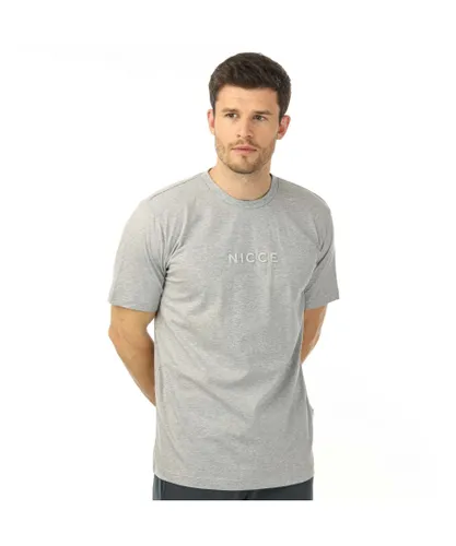 NICCE Mens Mars T-Shirt in Grey Cotton