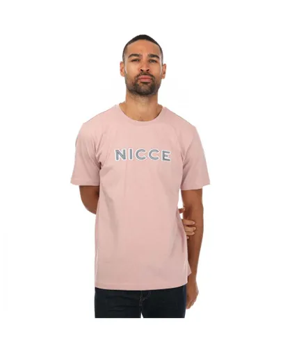 NICCE Mens Truman T-Shirt in Pink Cotton