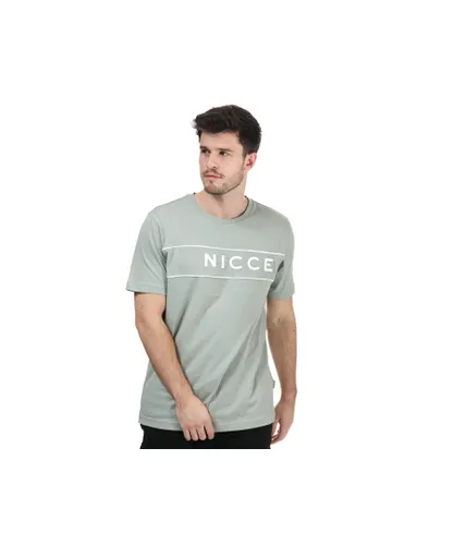 NICCE Round Neck Short Sleeve Green Mens Geti T-Shirt 211 1 09 16 0341 - Mint Cotton