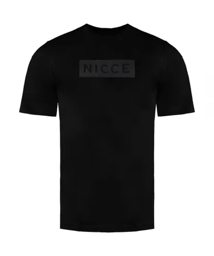 NICCE Short Sleeve Black Crew Neck Mens Cotton Peak T-Shirt 0211 K002 0001