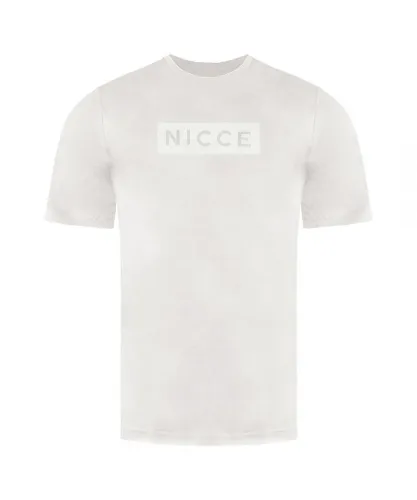 NICCE Short Sleeve Crew Neck Beige Mens Cotton Peak T-Shirt 0211 K002 0741