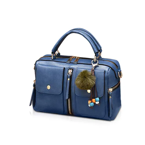 NICOLE&DORIS Women Handbags Pompon Bag Fashion Style Zipper