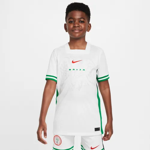 Nigeria 2024 Stadium Home Older Kids' Nike Dri-FIT Football Replica Shirt - White - Polyester