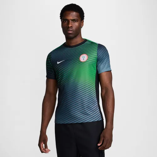 Nigeria Academy Pro Men's Nike Dri-FIT Football Pre-Match Short-Sleeve Top - Grey - Polyester