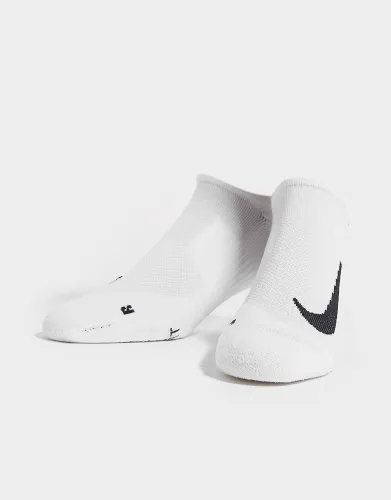 Nike 2 Pack Multiplier Running No Show Socks - White