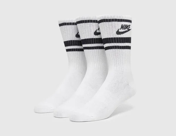 Nike 3-Pack Essential Stripe Socks, White