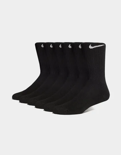 Nike 6-Pack Everyday Cushioned Training Crew Socks - Black