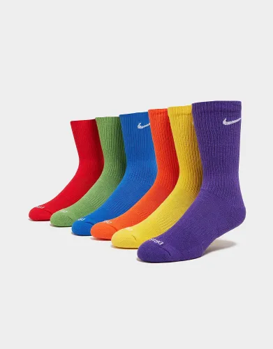 Nike 6-Pack Everyday Cushioned Training Crew Socks - Multi Coloured