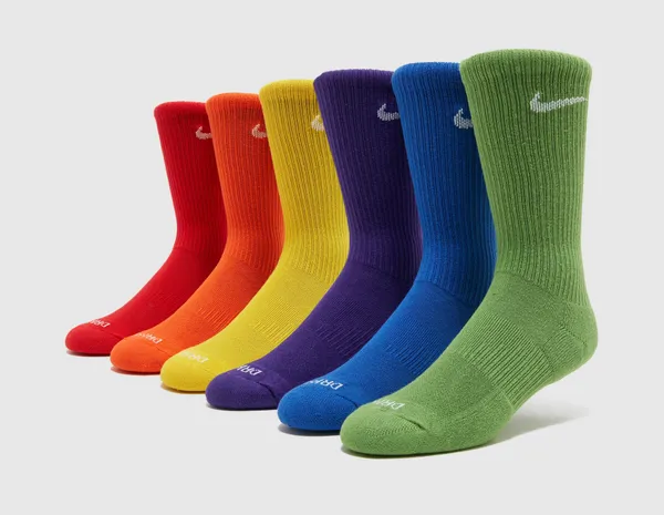 Nike 6-Pack Everyday Cushioned Training Crew Socks, Multi