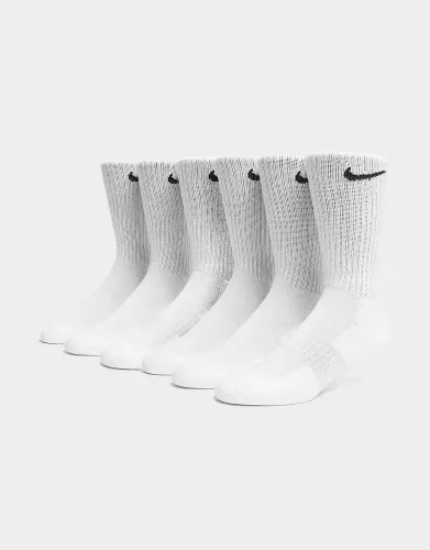 Nike 6-Pack Everyday Cushioned Training Crew Socks - White