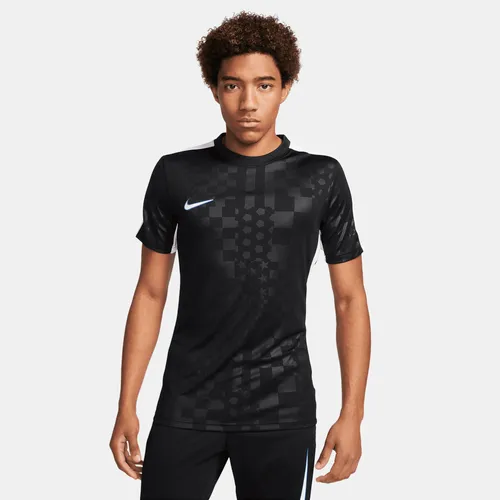 Nike Academy Men's Dri-FIT Football Short-Sleeve Top - Black - Polyester