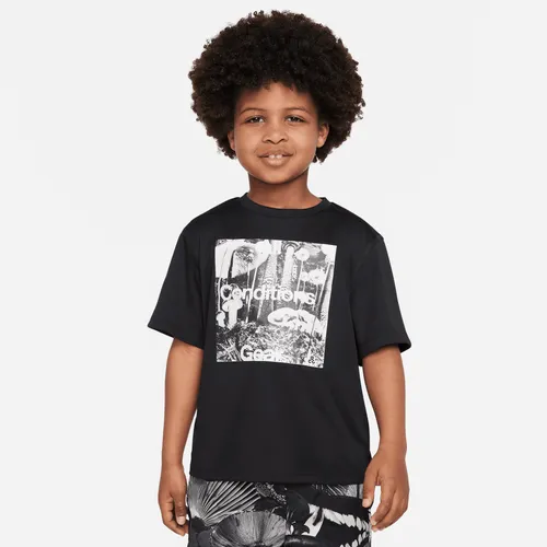 Nike ACG Graphic Performance Tee Younger Kids' Sustainable-Material UPF Dri-FIT Tee - Black - Polyester