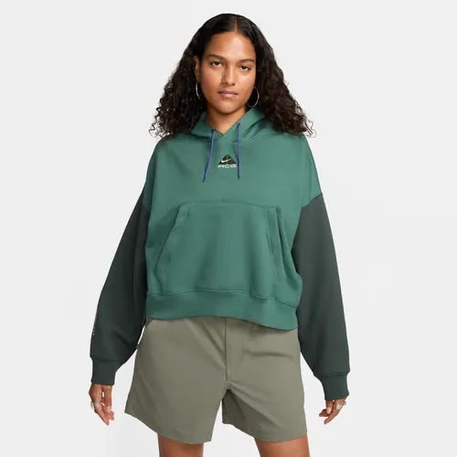 Nike ACG Therma-FIT Women's "Tuff Knit" Fleece Hoodie - Green - Polyester