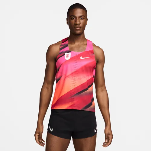 Nike AeroSwift Bowerman Track Club Men's Running Vest - Red - Polyester