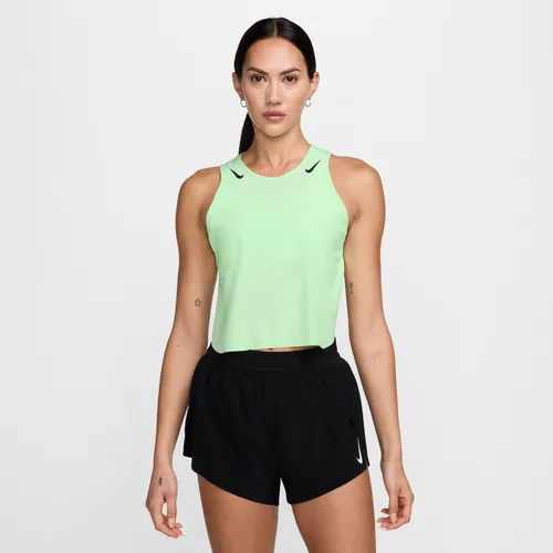 Nike AeroSwift Women's Dri-FIT ADV Cropped Running Tank Top - Green - Polyester