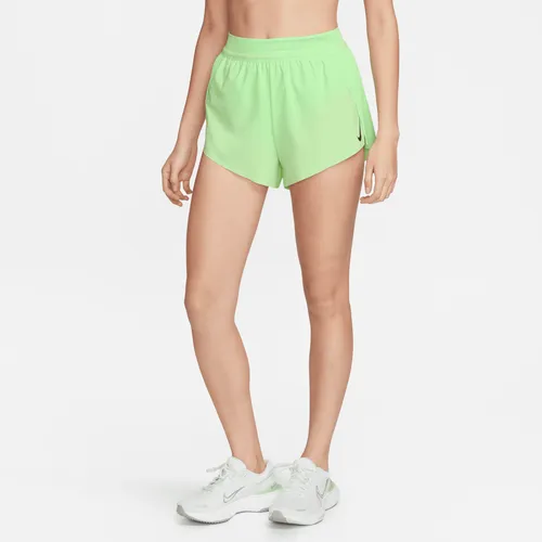 Nike AeroSwift Women's Dri-FIT ADV Mid-Rise Brief-Lined 8cm (approx.) Running Shorts - Green - Polyester