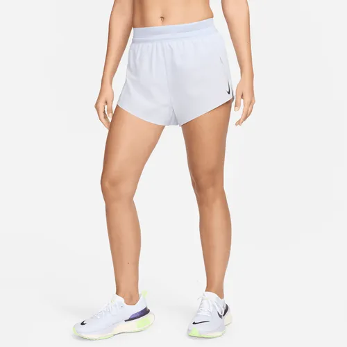 Nike AeroSwift Women's Dri-FIT ADV Mid-Rise Brief-Lined 8cm (approx.) Running Shorts - Grey - Polyester