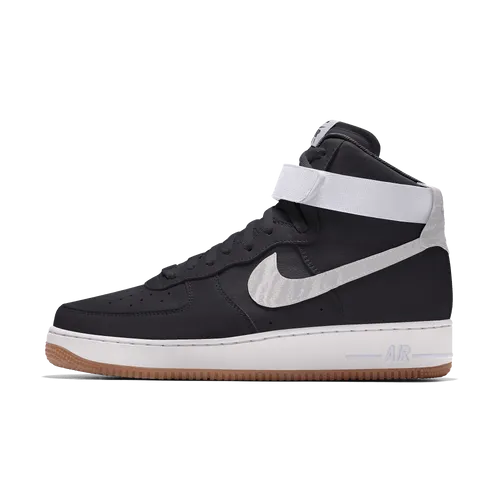 Nike Air Force 1 High By You Men's Custom Shoes - Black - Leather