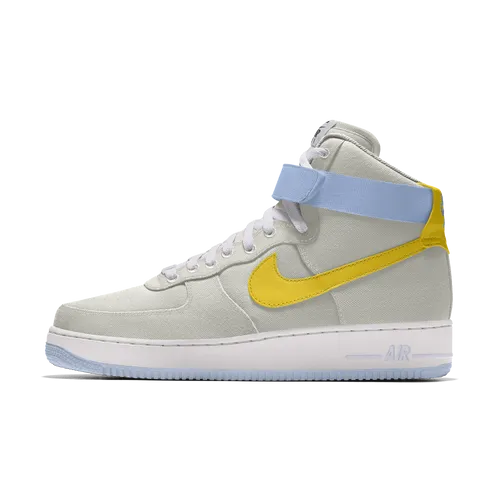 Nike Air Force 1 High By You Women's Custom Shoes - Grey - Leather