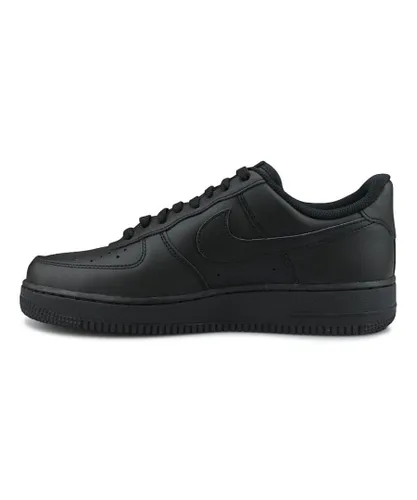 Nike Air Force 1 Mens Trainers In Black Leather