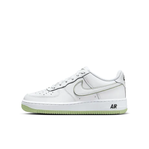 Nike Air Force 1 Older Kids' Shoes - White - Leather
