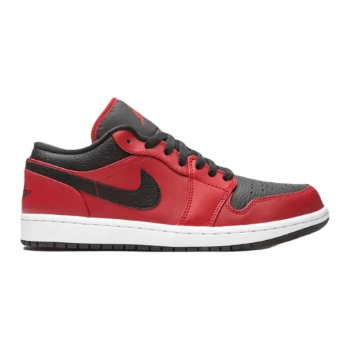 Nike , Air Jordan 1 Low Leather Sneakers ,Red male, Sizes: