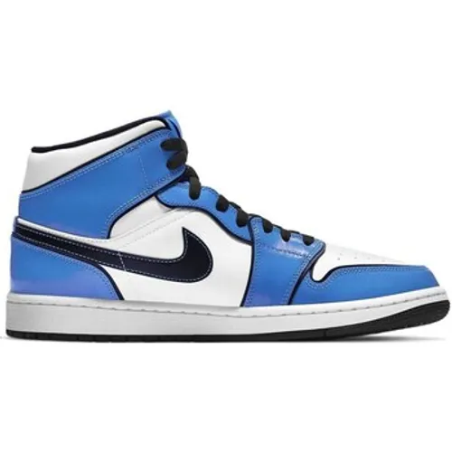 Nike  Air Jordan 1 Mid Retro Signal Blue SE  men's Basketball Trainers (Shoes) in multicolour