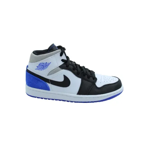 Nike , Air Jordan 1 Mid SE Union Royal Leather Sneakers ,White female, Sizes: