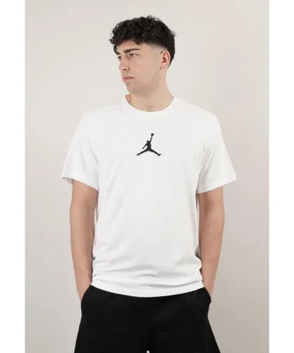 Nike Air Jordan Jumpman Mens Crew T Shirt in White Jersey