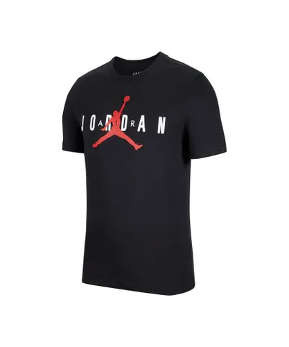 Nike Air Jordan Mens T-Shirt in Black Cotton