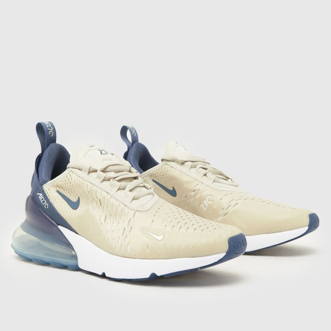 Nike Air Max 270 Trainers In Grey & Navy