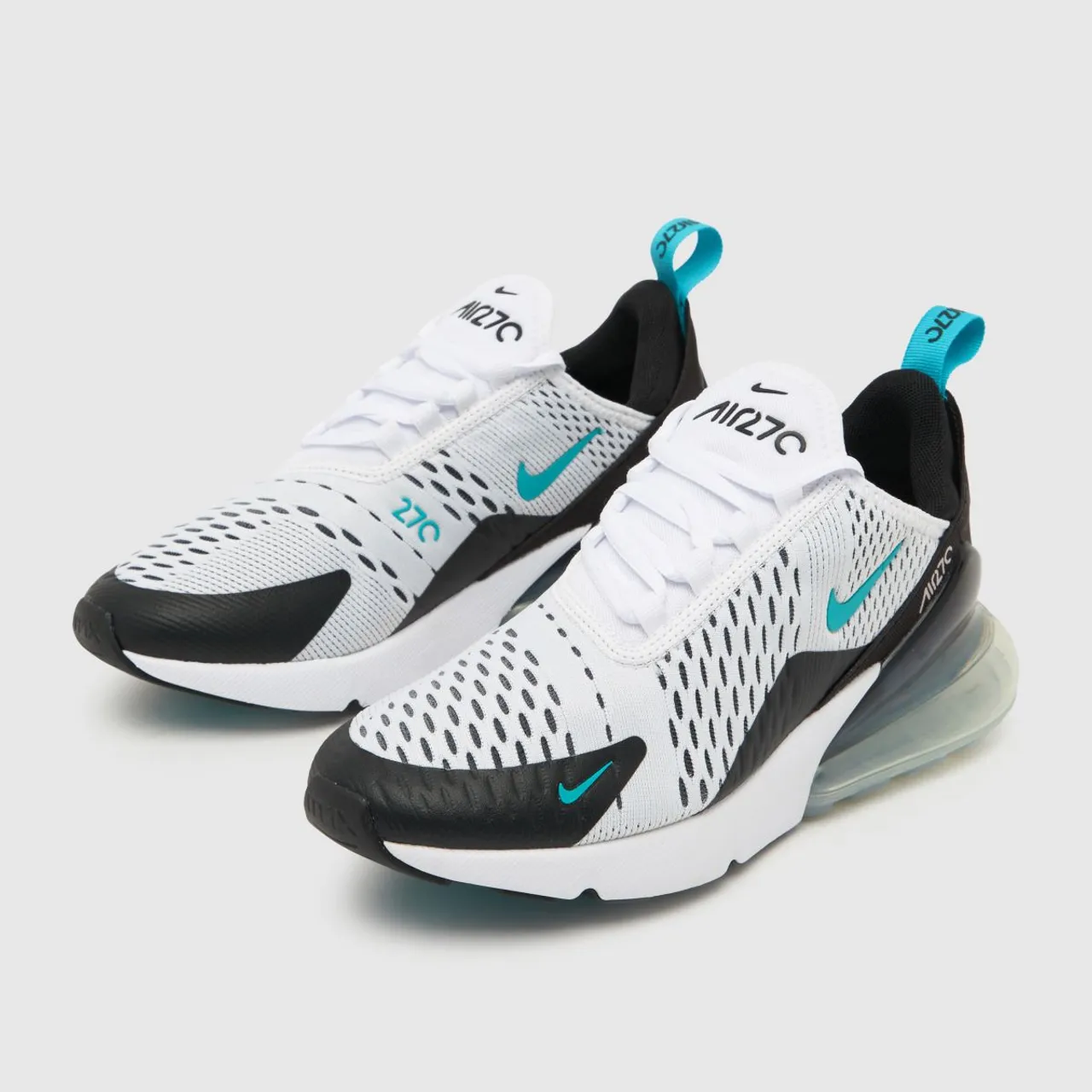 Nike Air Max 270 Trainers In White & Blue