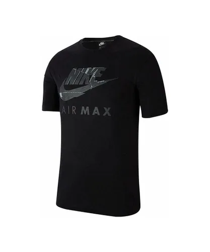 Nike Air Max Graphic Print Mens T Shirt In Black Cotton