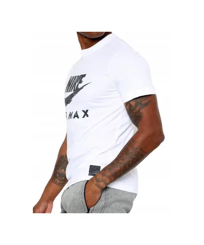 Nike Air Max Graphic Print Mens T Shirt In White Cotton