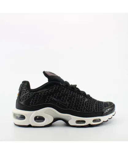 Nike Air Max Plus Back Textile Womens Lace Up Trainers CQ6360 001 - Black