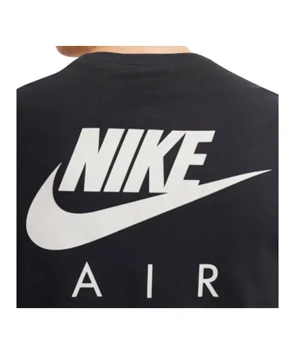 Nike Air Mens Crew Neck T-Shirt in Black Cotton